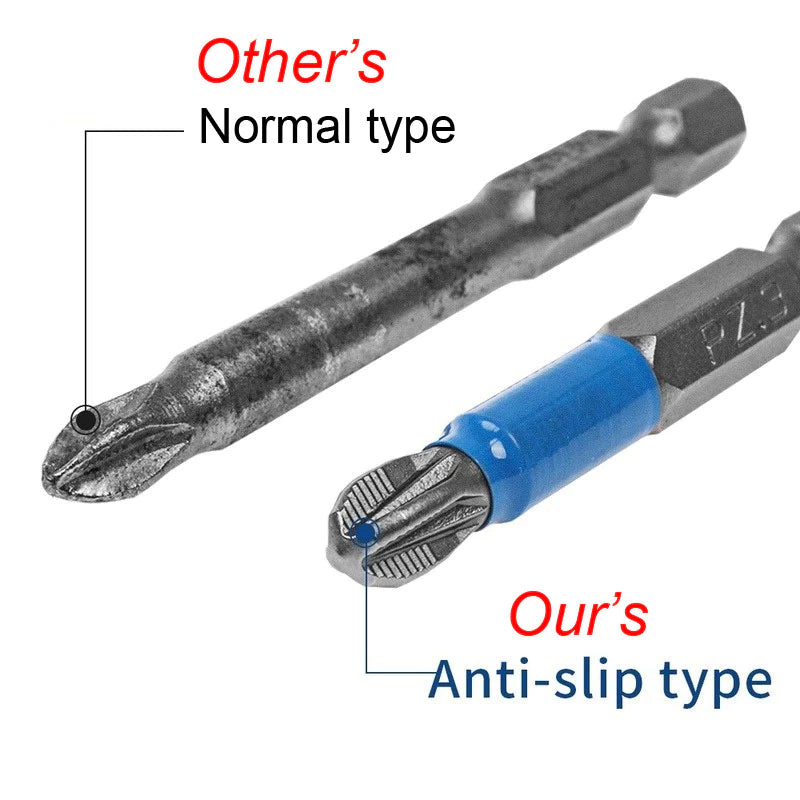 Jogo de Bits Magnético Não Deslizante Cabeça Phillips 6,35mm 1/4 Ferramenta de Alimentação Manual